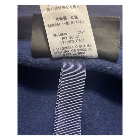 PATAGONIA 25185 Synchilla Fleece Vest Waistcoat Jacket Recycled Material Blue XL - Picture 6 of 7